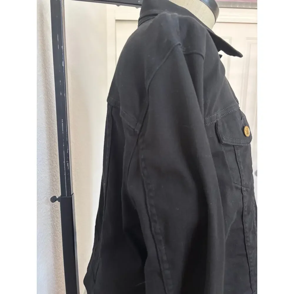 Michael Kors - Pre-Owned Black Cotton Denim Jacket Size XL